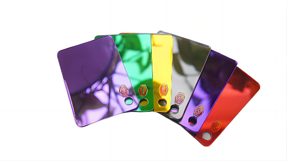주문 레이저 절단 PMMA 1220 * 2440mm 자착 아크릴 엽과 함께 쌍면 거울 엽 online manufacture