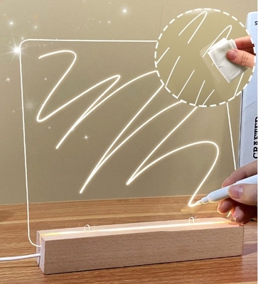 주문 DIY 아크릴 메모 지워질 수 있는 LED 조명 디스플레이 펜을 들고 서기 online manufacture