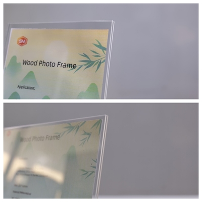 주문 SM017 Eco Friendly Acrylic Photo Frame With Wood Base And Stand 0.5 최상부 로딩 online manufacture