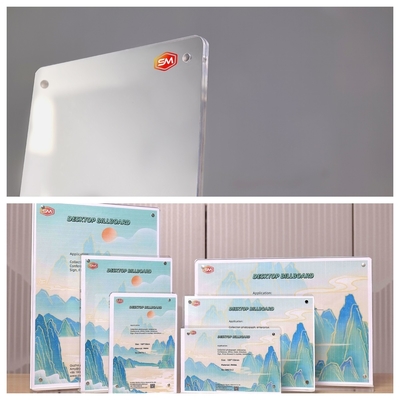 주문 공장 자석 T 모양 아크릴 표지 소지자 자유 서 있는 Perspex 테이블 카드 삽입 online manufacture