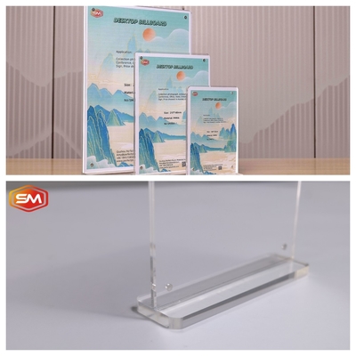 주문 쌍면 T형 아크릴 표지판 홀더 광고 플라이어 디스플레이 online manufacture