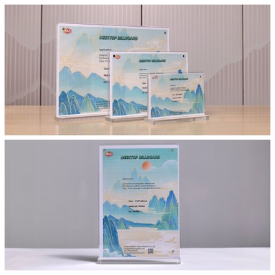주문 맞춤형 크기 T 모양 쌍면 선명한 아크릴 표지판 보유자 online manufacture