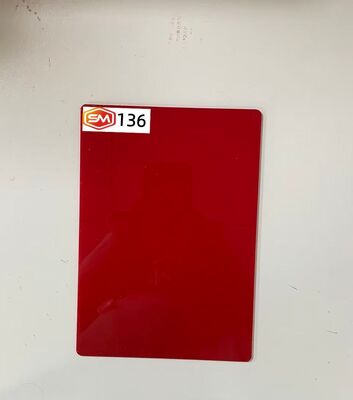 주문 Vibrant Red Cast Acrylic Sheet 22mm Thick Panel for Retail Display Fabrication online manufacture