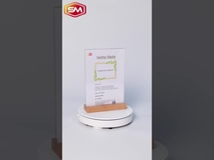 평평한 비치 나무 기반을 가진 아크릴 표지판