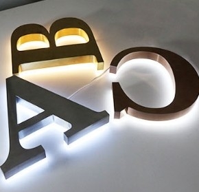 화이트 저렴한 야외 표지판 광고 미니 글자를 밝히는 아크릴 표지판