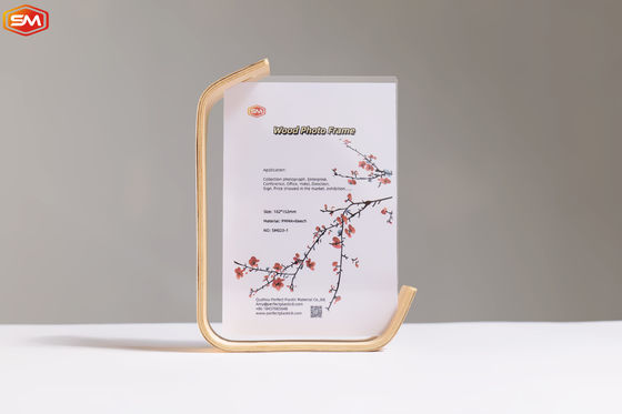 장식 테이블 디스플레이 나무 기반과 아크릴 사진 프레임 6 인치 7 인치 8 인치