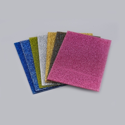 반짝이는 투명 3mm 5mm 녹색 분홍색 반짝이는 아크릴 시트