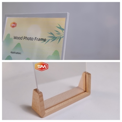 맑은 아크릴 사진 프레임 나무 기반 친환경 밀도 1.20g/cm3